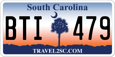 SC license plate BTI479
