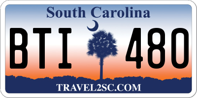 SC license plate BTI480