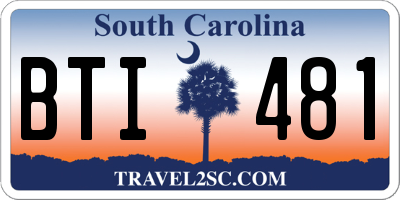 SC license plate BTI481