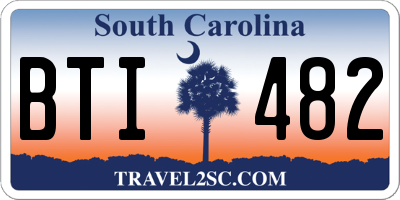 SC license plate BTI482