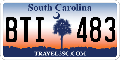 SC license plate BTI483