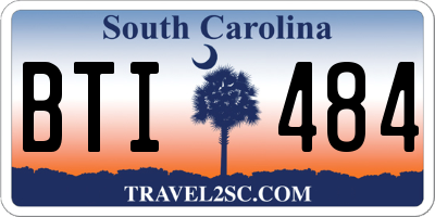 SC license plate BTI484