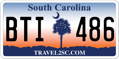SC license plate BTI486