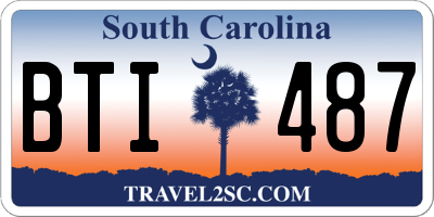 SC license plate BTI487