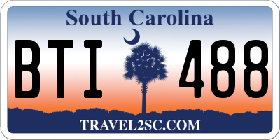 SC license plate BTI488