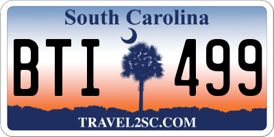 SC license plate BTI499