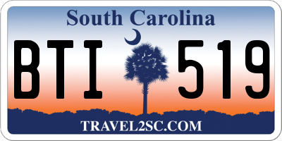 SC license plate BTI519