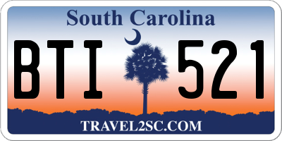 SC license plate BTI521