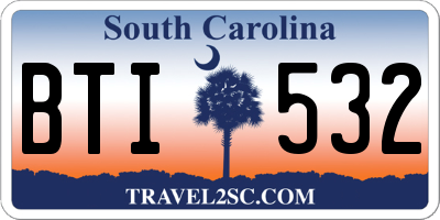 SC license plate BTI532