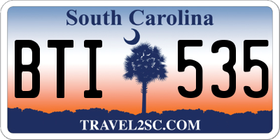 SC license plate BTI535