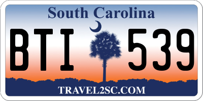 SC license plate BTI539