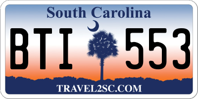 SC license plate BTI553