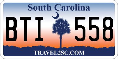 SC license plate BTI558