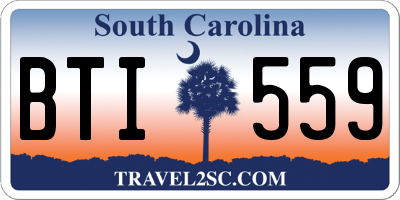 SC license plate BTI559