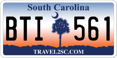SC license plate BTI561