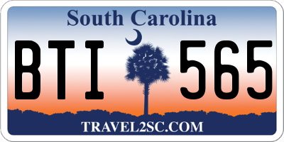 SC license plate BTI565