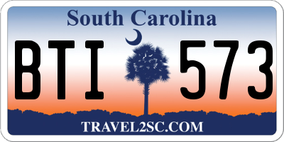 SC license plate BTI573