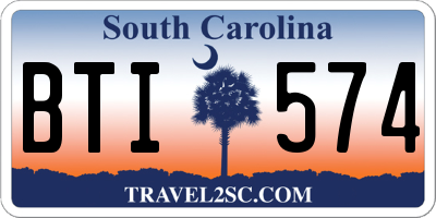 SC license plate BTI574