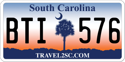 SC license plate BTI576