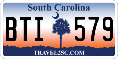 SC license plate BTI579