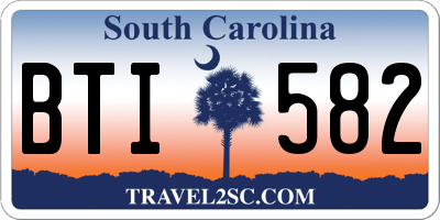 SC license plate BTI582