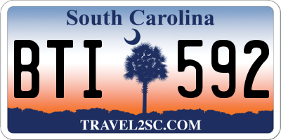 SC license plate BTI592