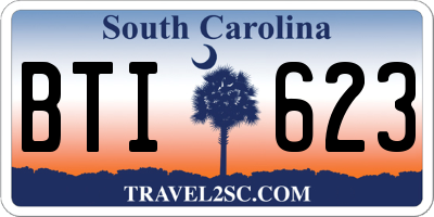 SC license plate BTI623
