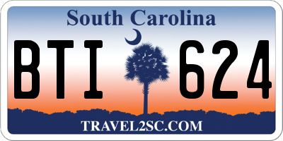 SC license plate BTI624