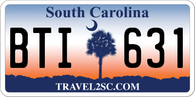 SC license plate BTI631