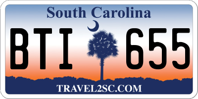 SC license plate BTI655
