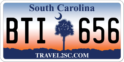 SC license plate BTI656