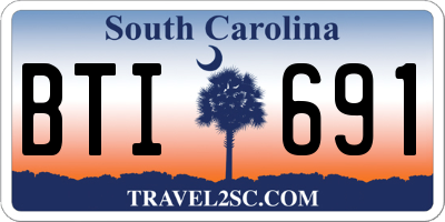 SC license plate BTI691