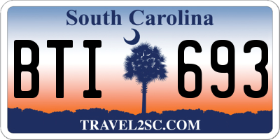 SC license plate BTI693