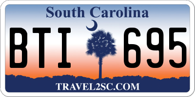 SC license plate BTI695