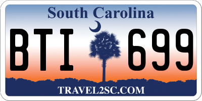 SC license plate BTI699