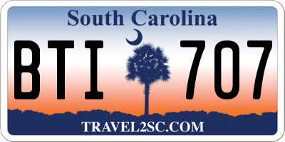 SC license plate BTI707