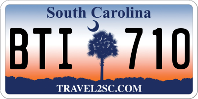 SC license plate BTI710