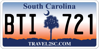 SC license plate BTI721