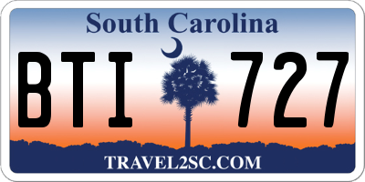 SC license plate BTI727