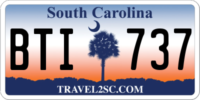 SC license plate BTI737