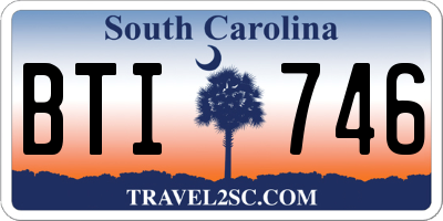 SC license plate BTI746