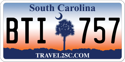 SC license plate BTI757