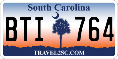SC license plate BTI764