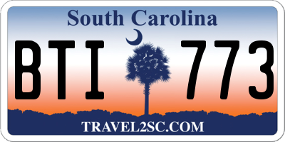 SC license plate BTI773