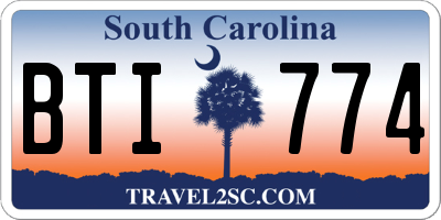 SC license plate BTI774