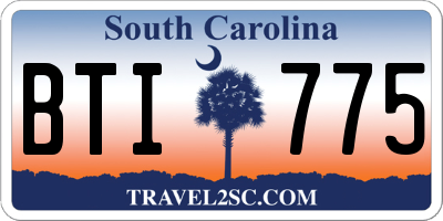 SC license plate BTI775