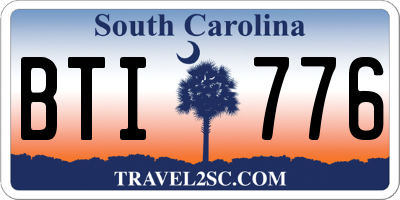 SC license plate BTI776