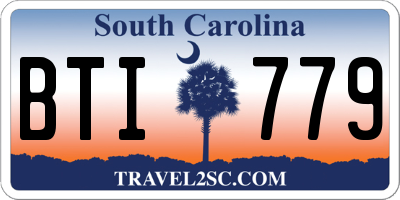 SC license plate BTI779