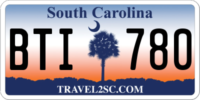 SC license plate BTI780
