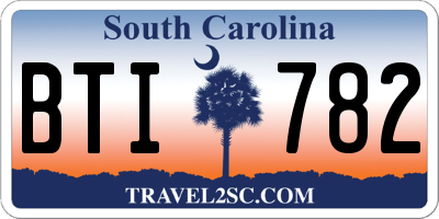 SC license plate BTI782